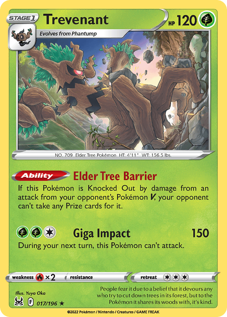 Trevenant Pokémon card