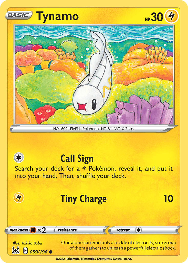 Tynamo Pokémon card