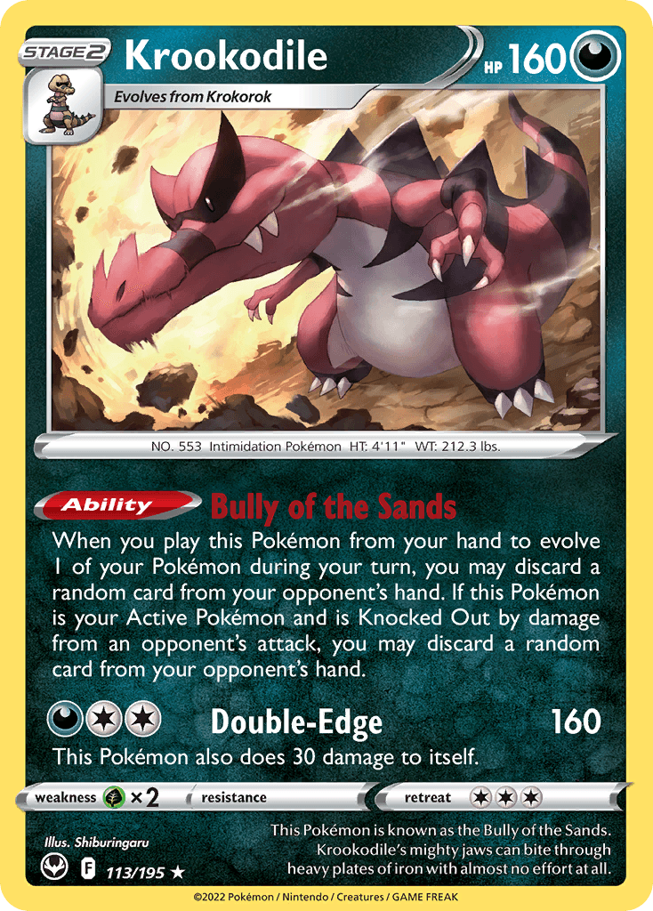 Krookodile Pokémon card