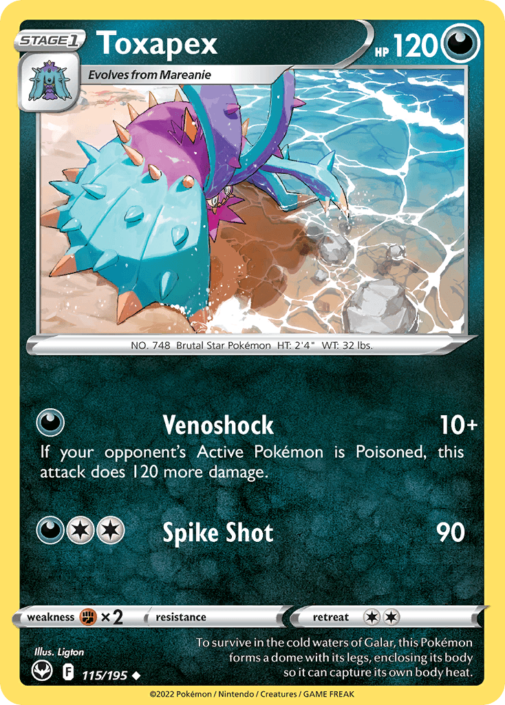 Toxapex Pokémon card