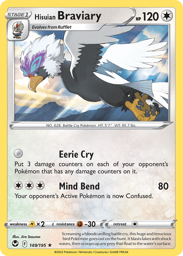 Hisuian Braviary Pokémon card