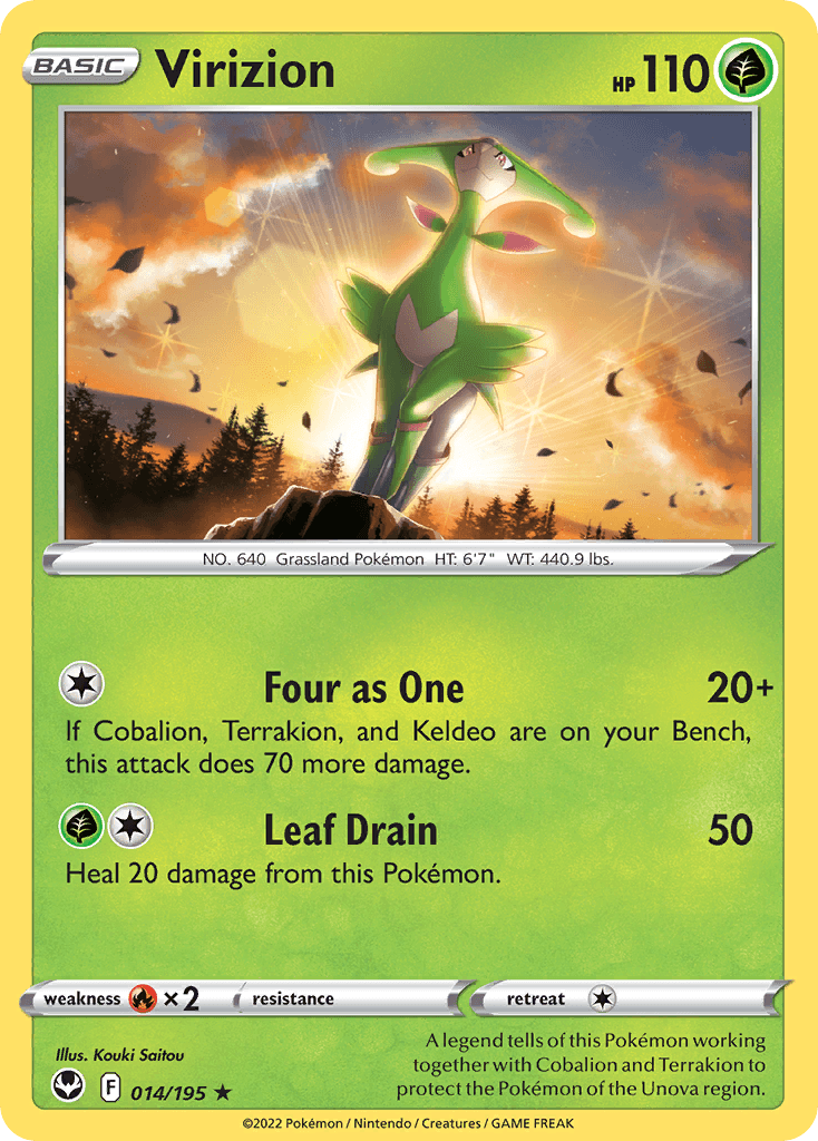 Virizion Pokémon card