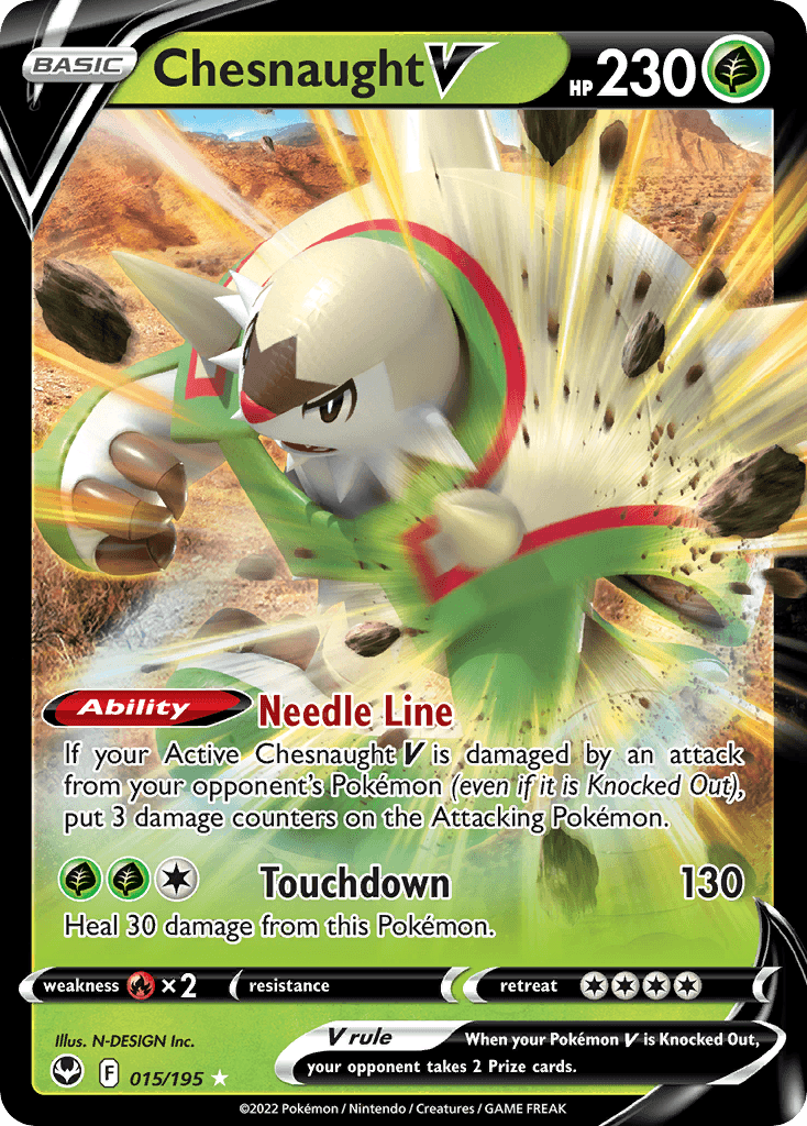 Chesnaught V Pokémon card