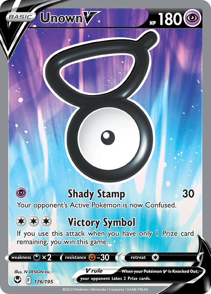 Unown V Pokémon card