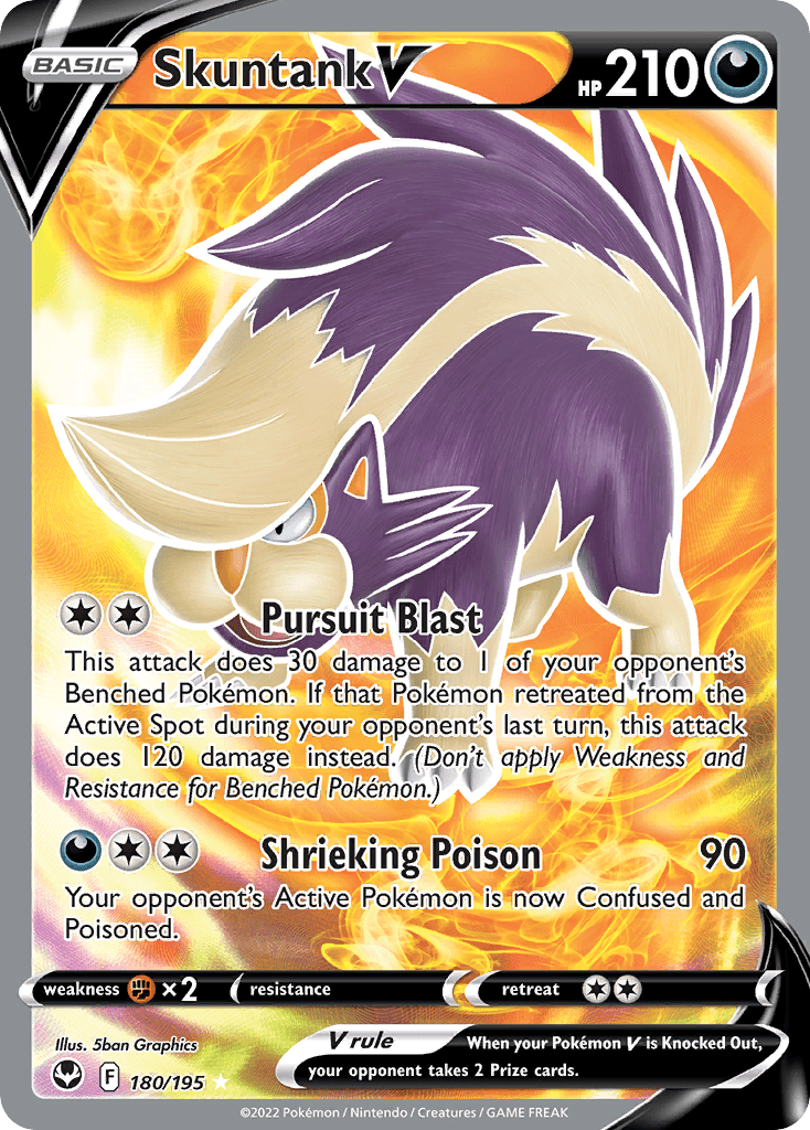 Skuntank V Pokémon card