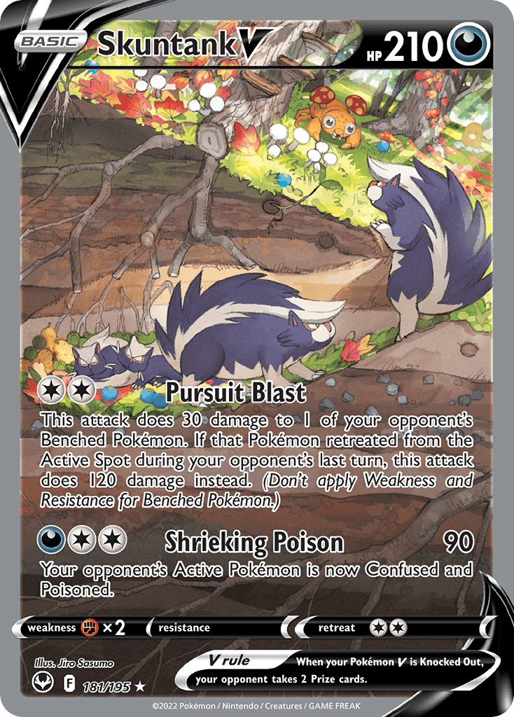 Skuntank V Pokémon card