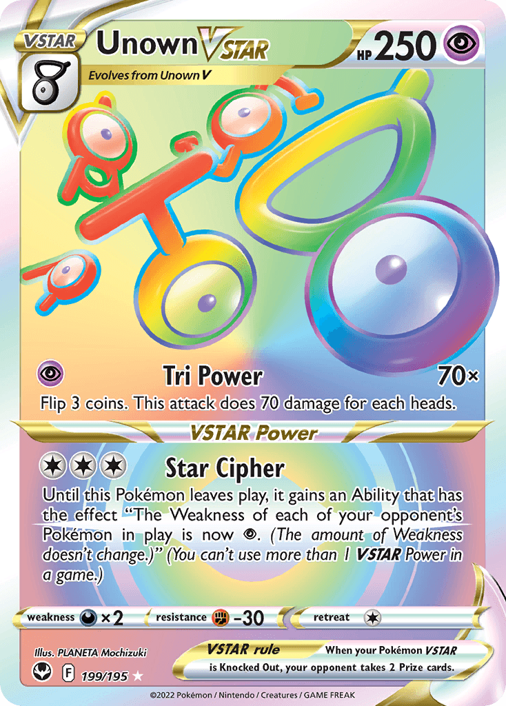 Unown VSTAR Pokémon card