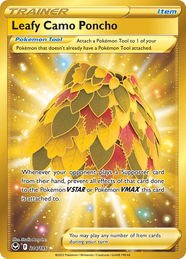 Leafy Camo Poncho Pokémon card