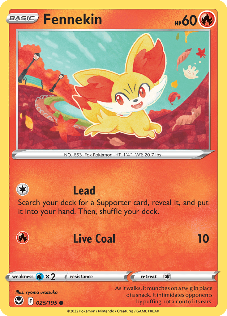 Fennekin Pokémon card
