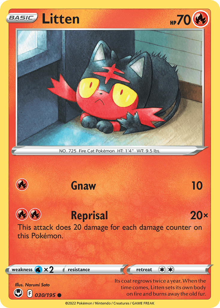 Litten Pokémon card