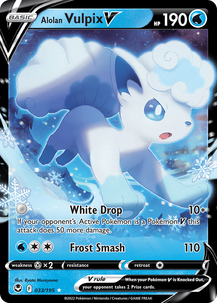Alolan Vulpix V Pokémon card