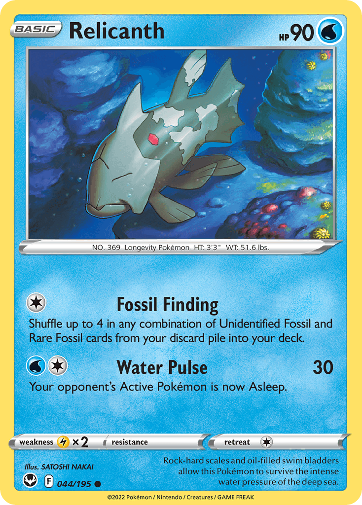 Relicanth Pokémon card