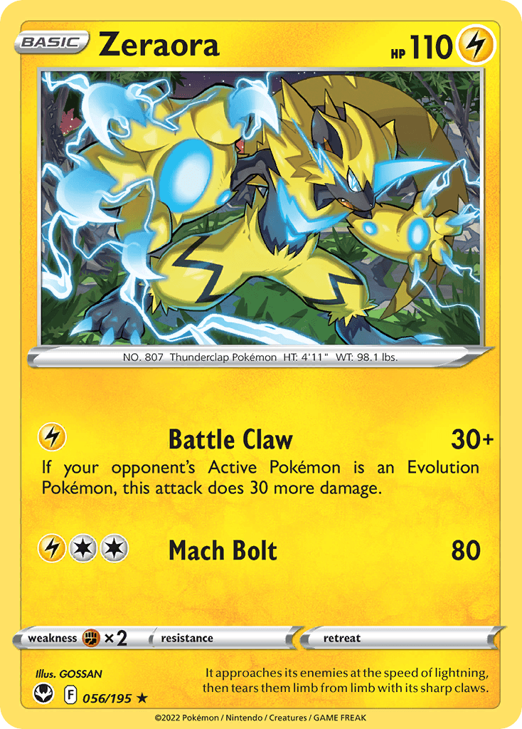 Zeraora Pokémon card