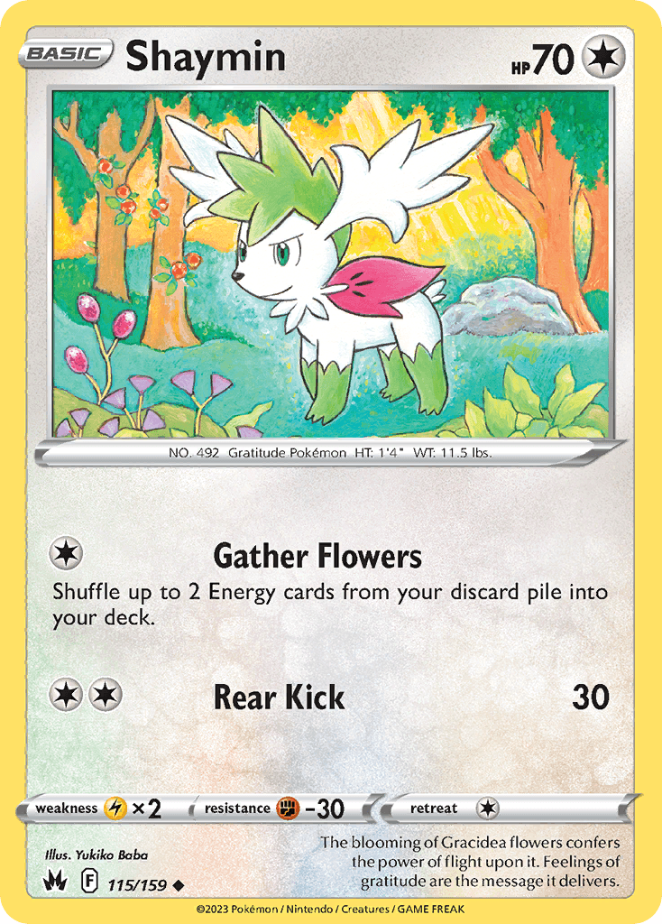 Shaymin Pokémon card