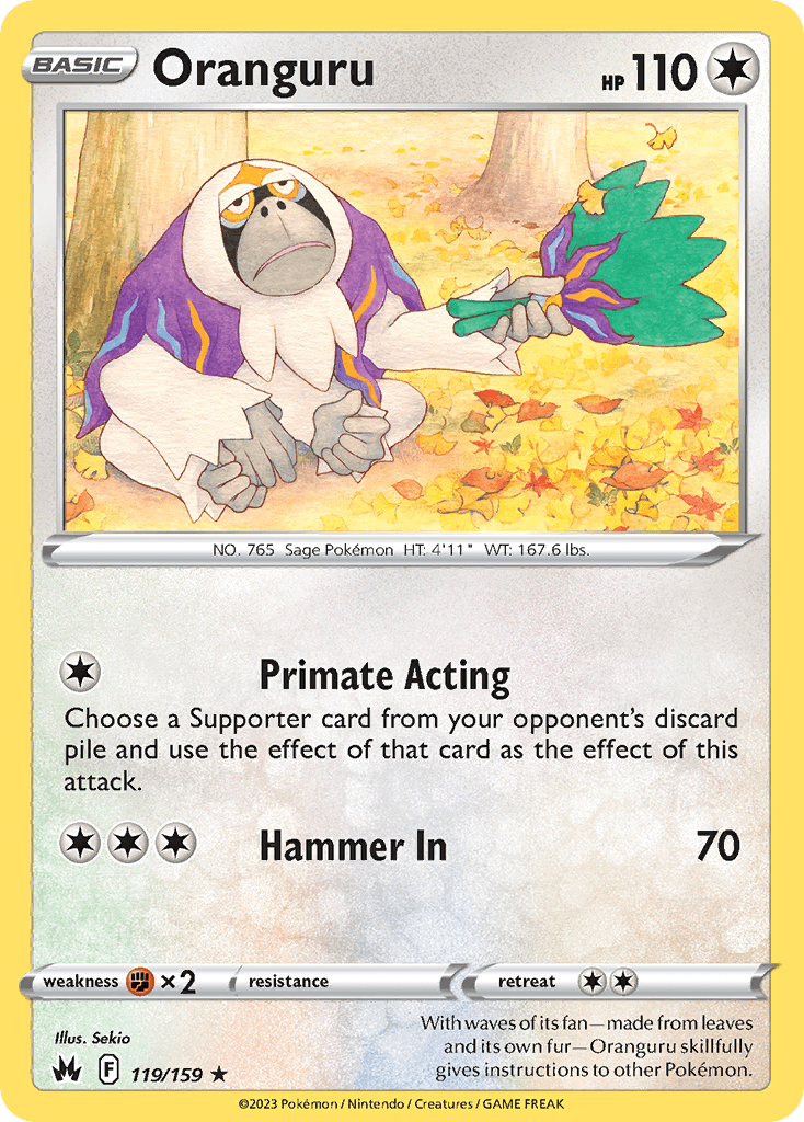 Oranguru Pokémon card