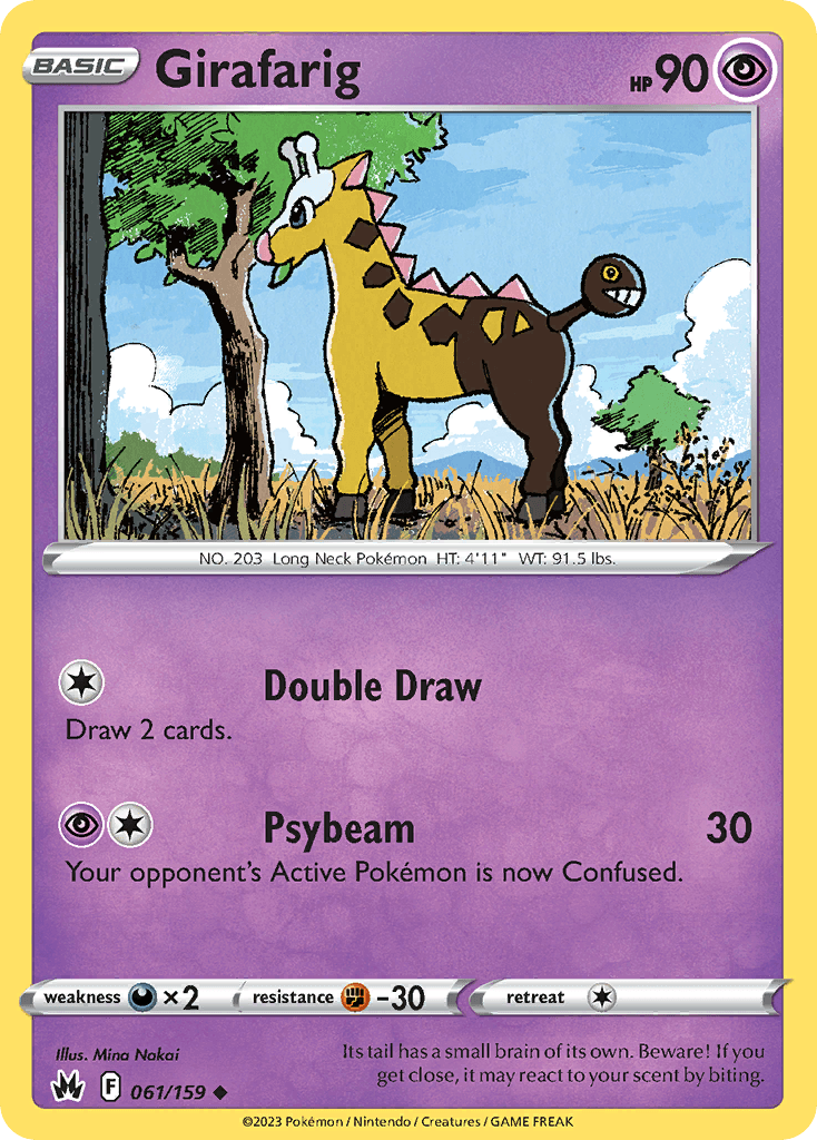 Girafarig Pokémon card