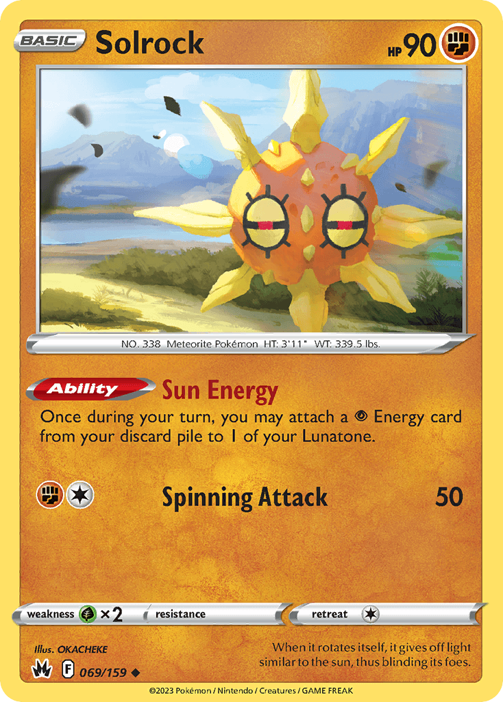 Solrock Pokémon card