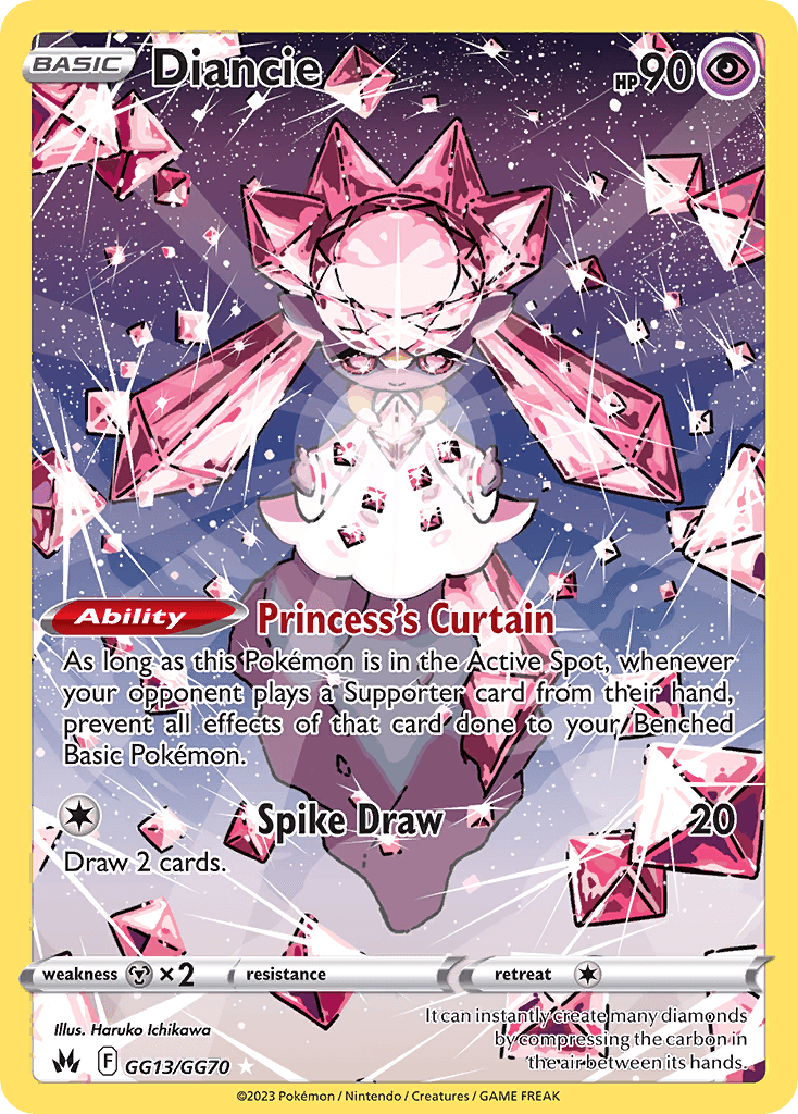 Diancie — Trainer Gallery Rare Holo