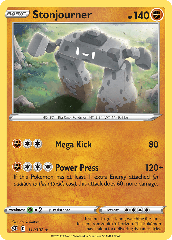 Stonjourner Pokémon card