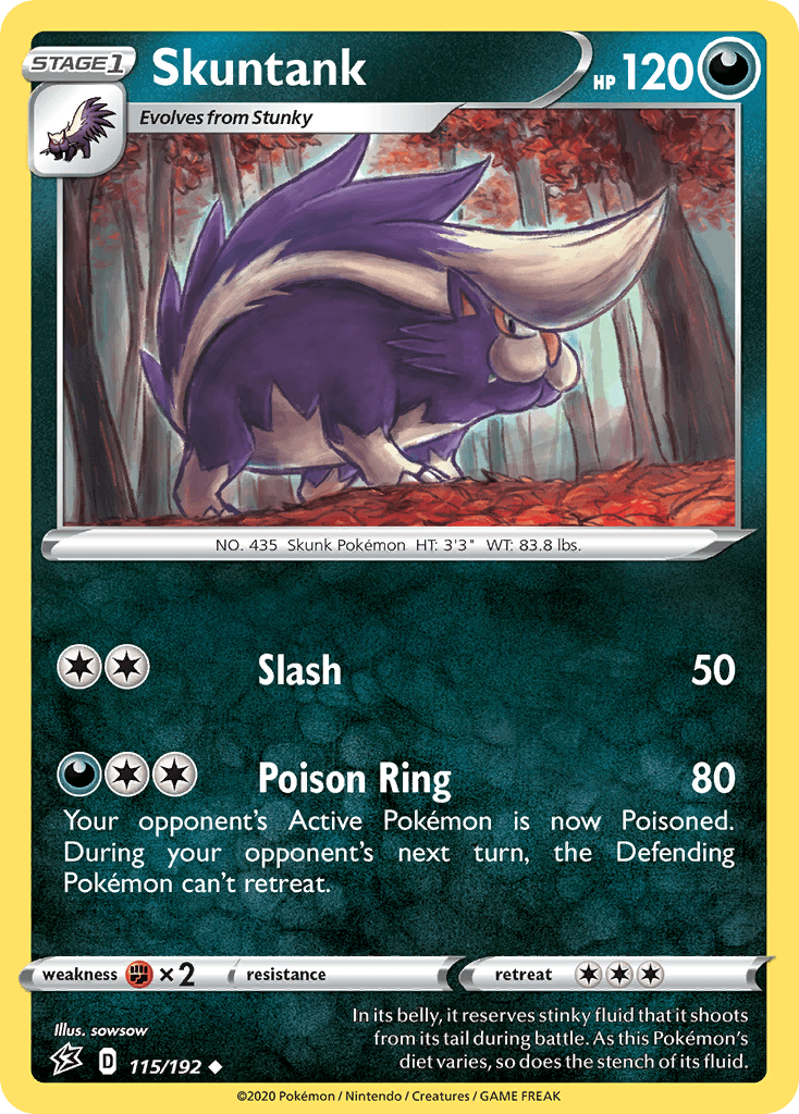 Skuntank Pokémon card