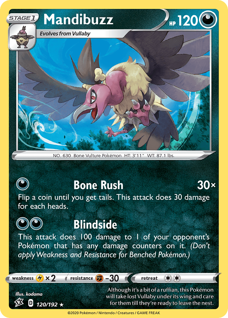 Mandibuzz Pokémon card