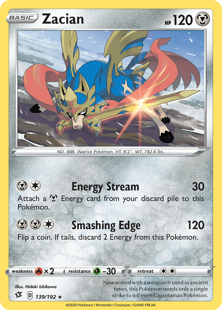Zacian Pokémon card