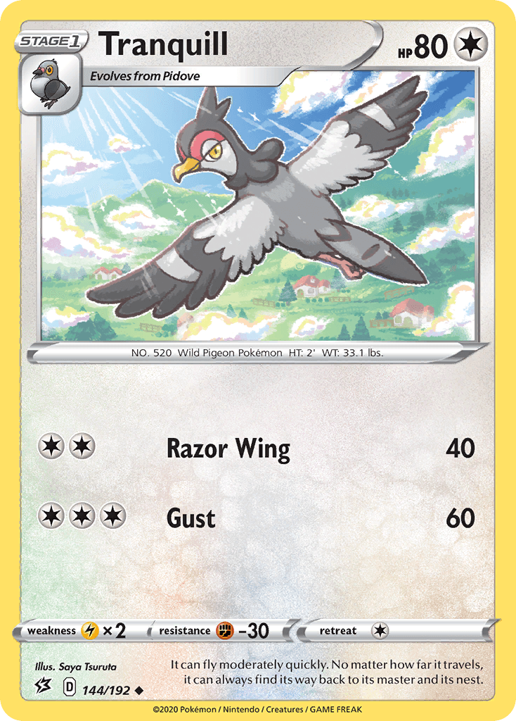 Tranquill Pokémon card