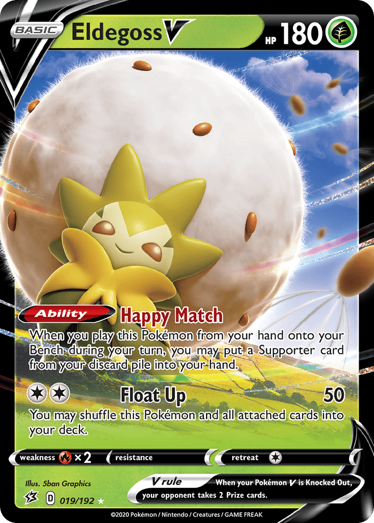 Eldegoss V Pokémon card