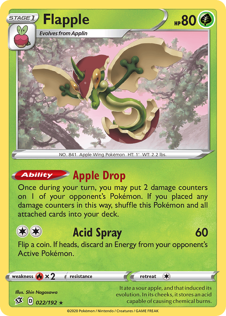 Flapple Pokémon card