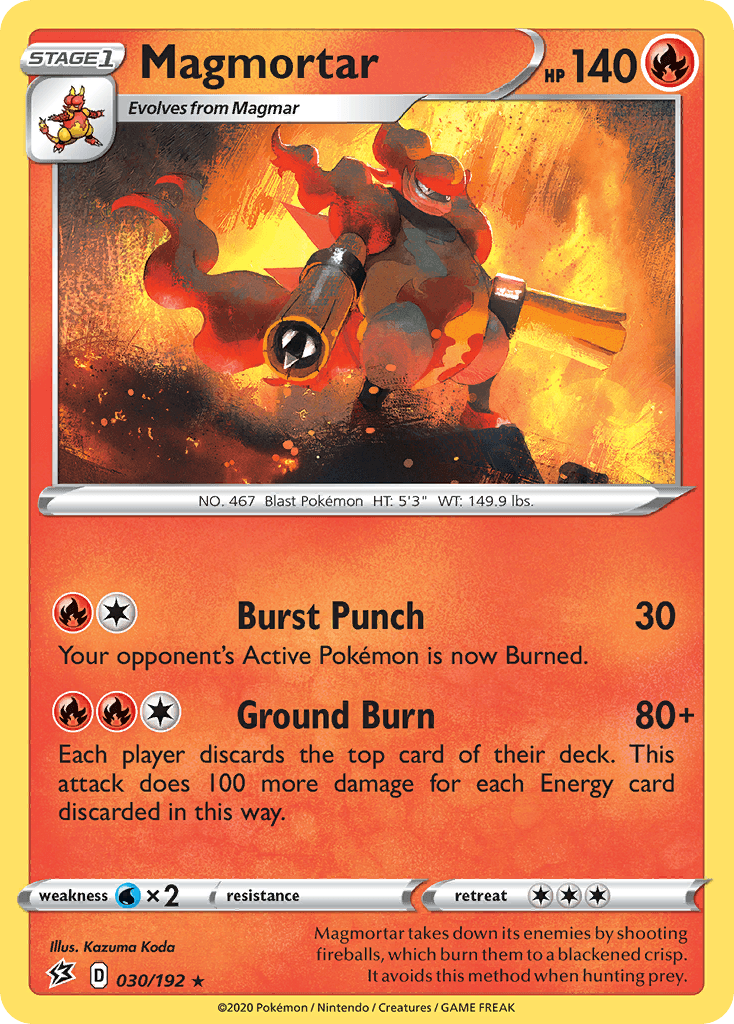 Magmortar Pokémon card