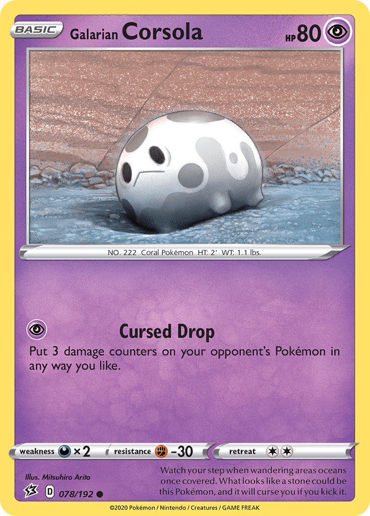 Galarian Corsola Pokémon card