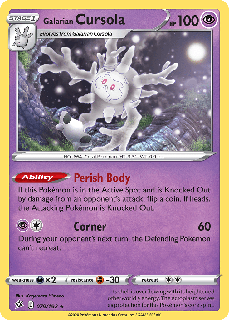 Galarian Cursola Pokémon card
