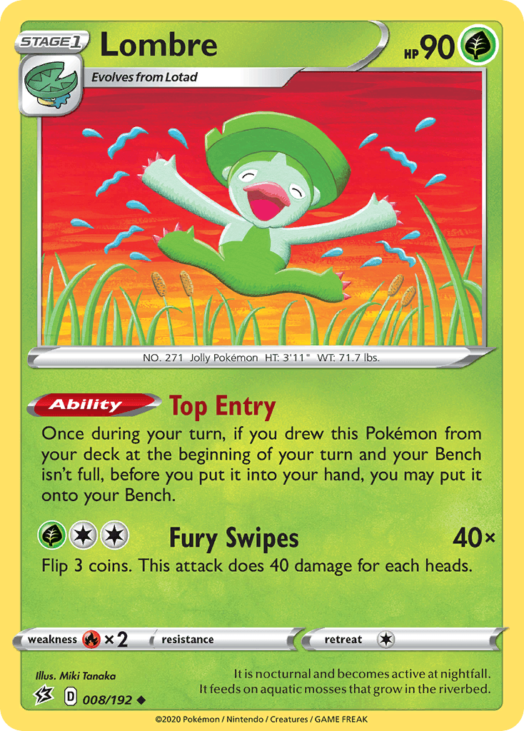Lombre Pokémon card