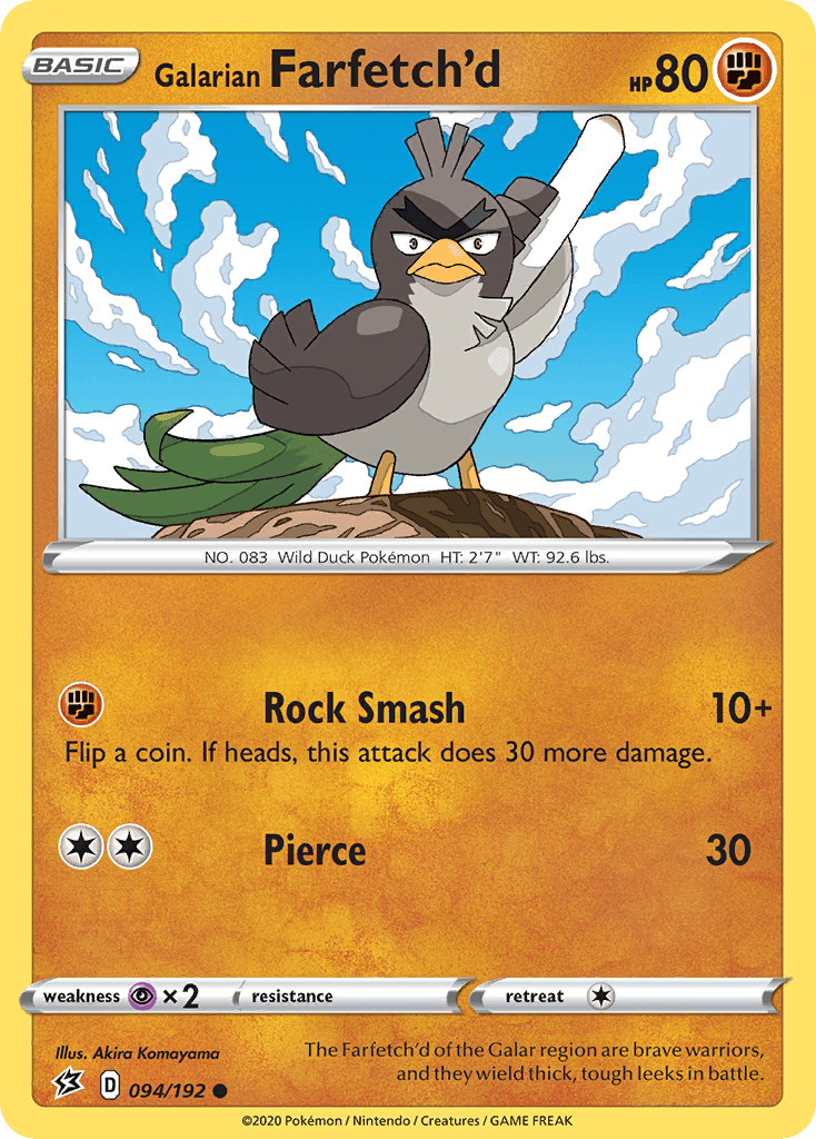 Galarian Farfetch'd Pokémon card