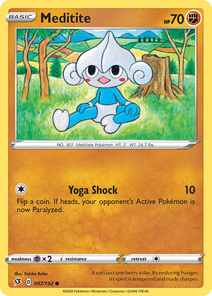 Meditite Pokémon card
