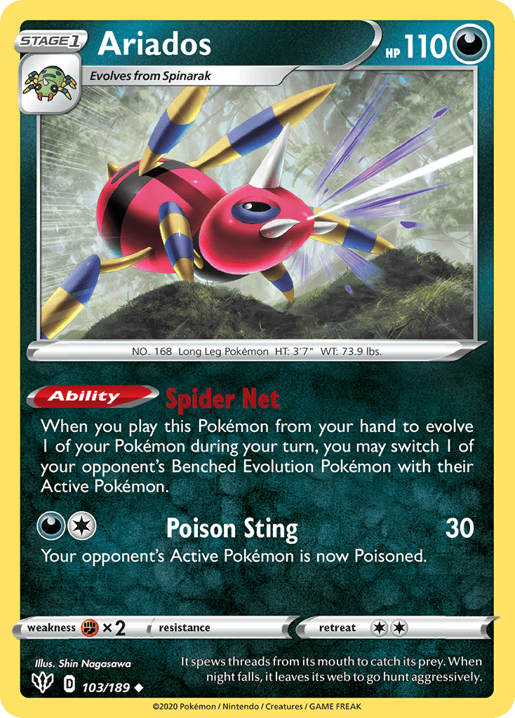 Ariados Pokémon card