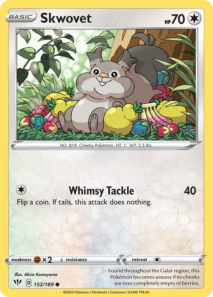 Skwovet Pokémon card