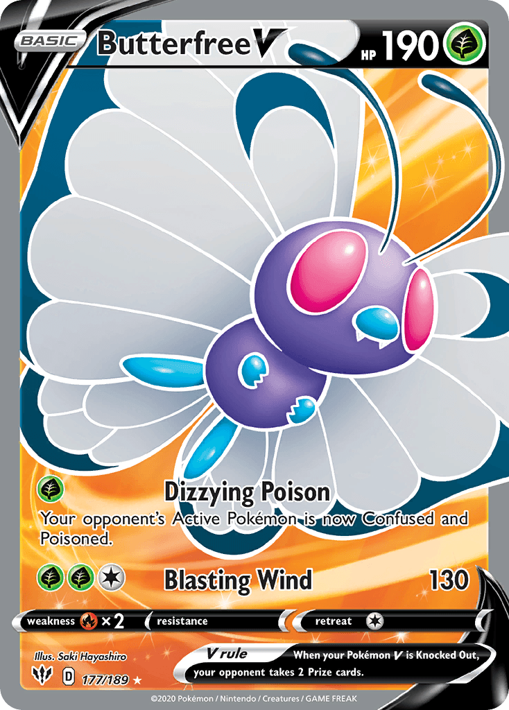 Butterfree V Pokémon card
