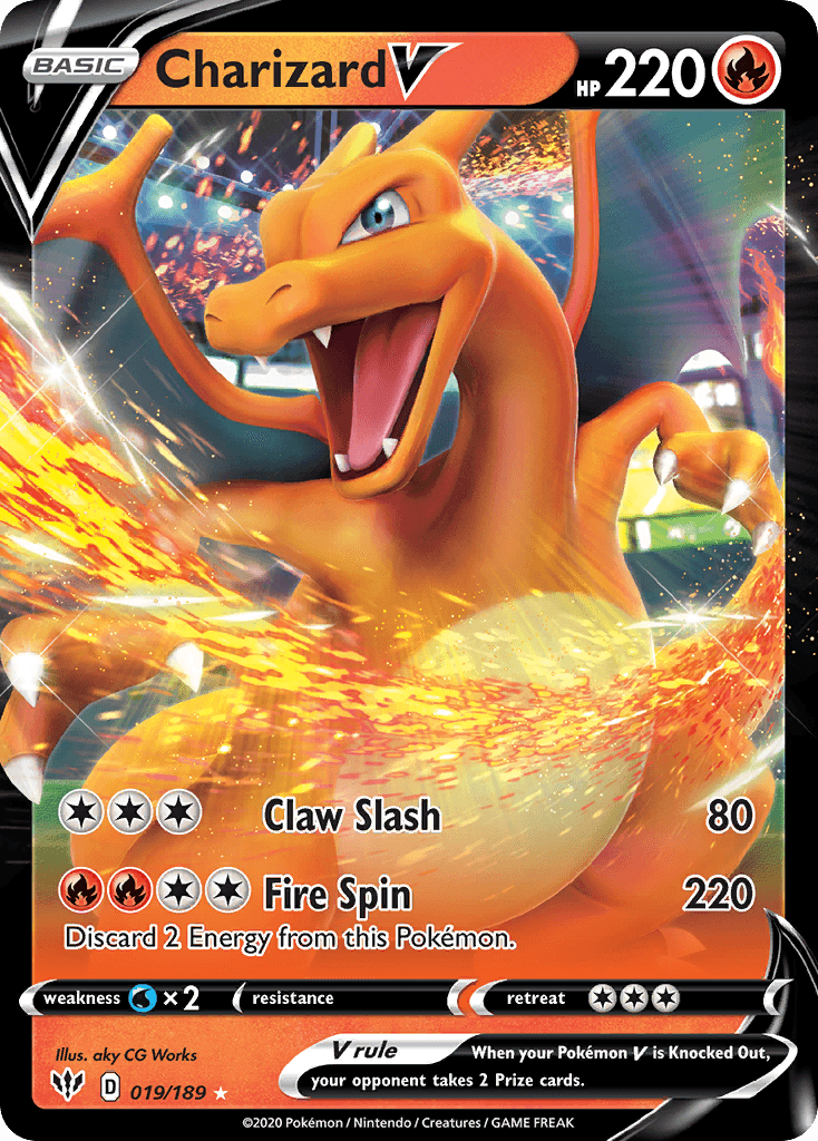 Charizard V — Rare Holo V