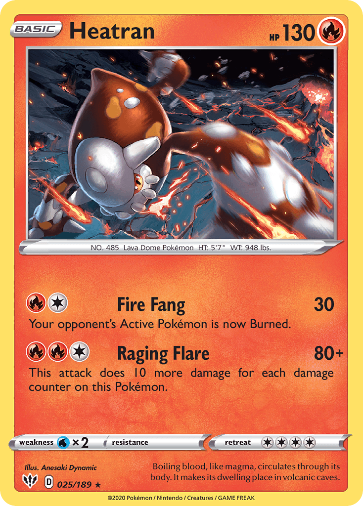 Heatran Pokémon card