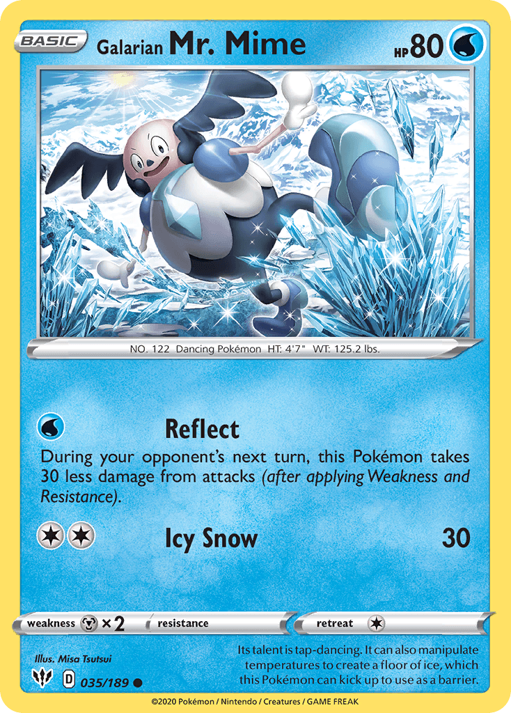 Galarian Mr. Mime Pokémon card