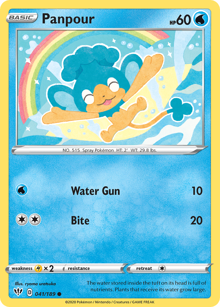Panpour Pokémon card