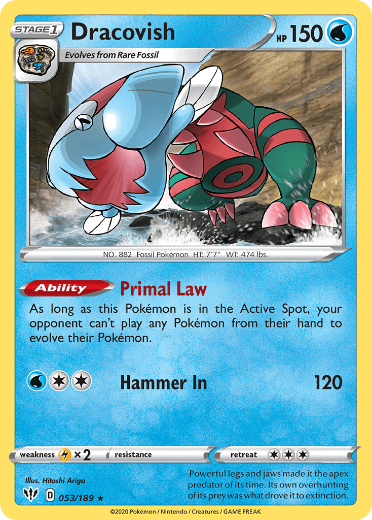 Dracovish Pokémon card