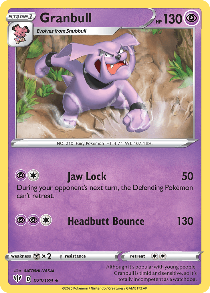 Granbull Pokémon card