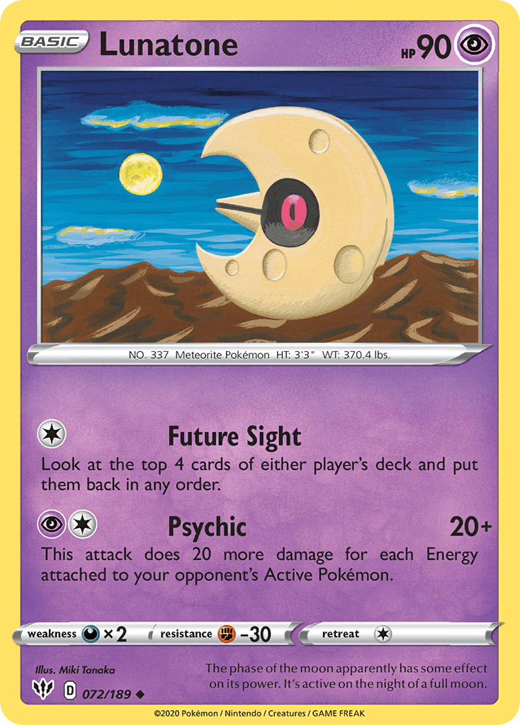 Lunatone Pokémon card