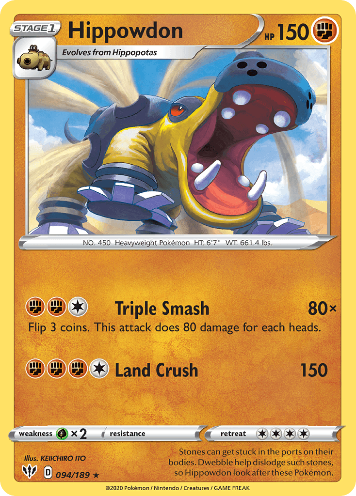 Hippowdon Pokémon card