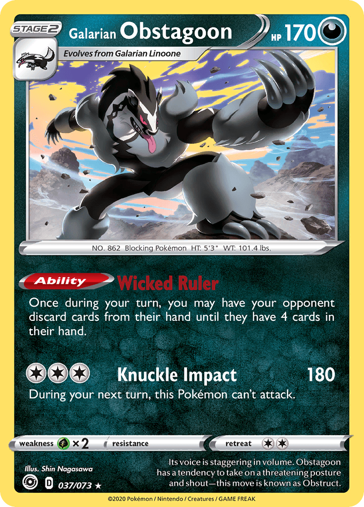 Galarian Obstagoon Pokémon card