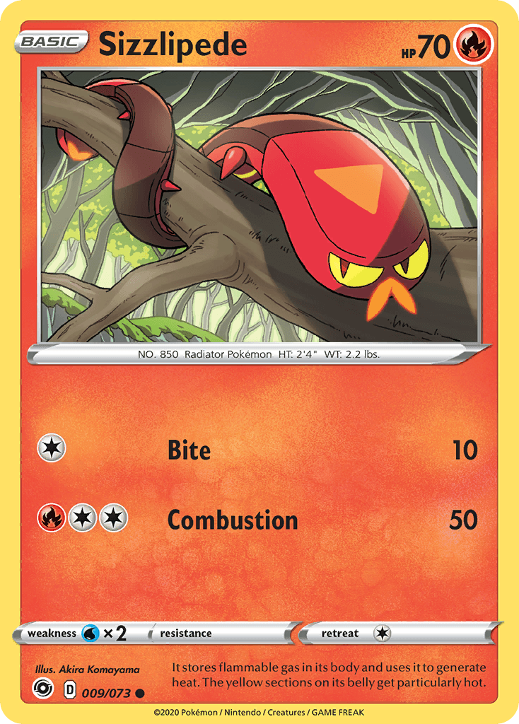 Sizzlipede Pokémon card