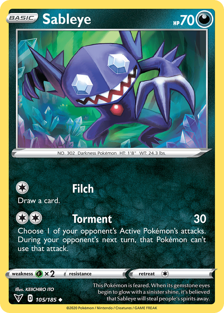 Sableye Pokémon card