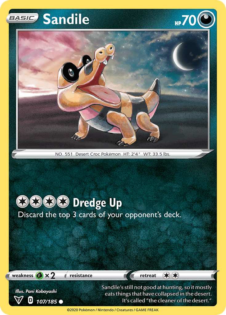 Sandile Pokémon card